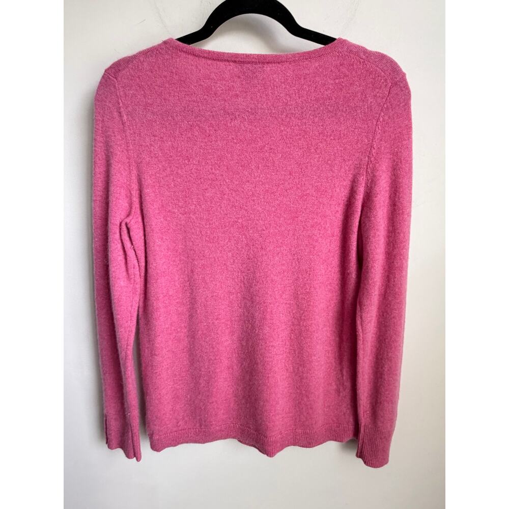 Talbots Pure Cashmere Long Sleeve Crew Neck Pullover Sweater Pink Womens Medium - Picture 7 of 9